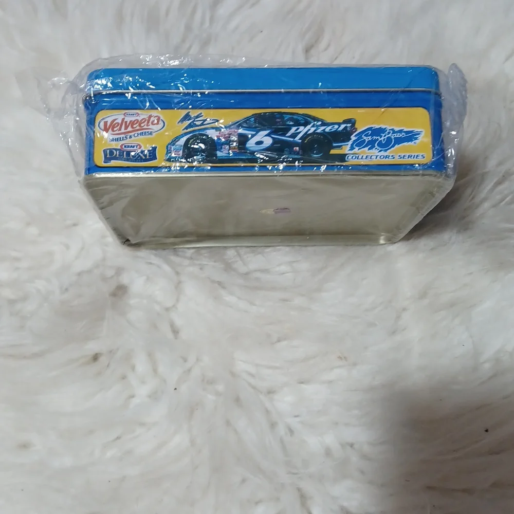 NEW Mark Martin Collectible Metal Tin NASCAR #6 Velveeta Cheese Kraft 6x4x2-in